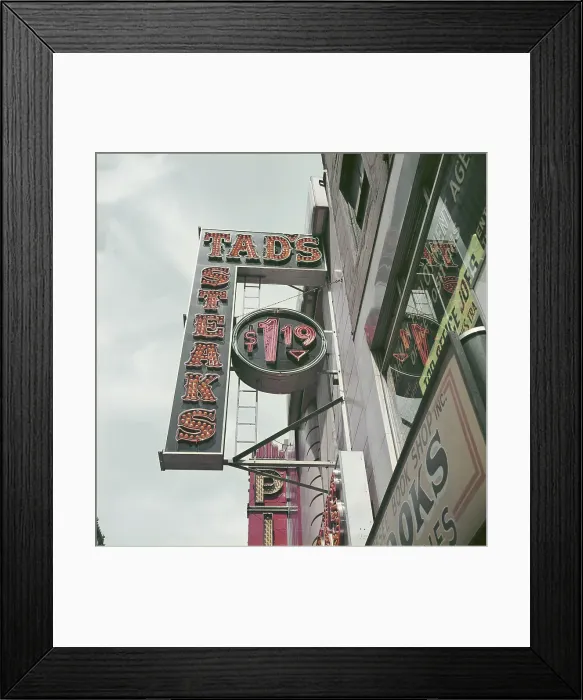 Framed Print : Tad's Steaks