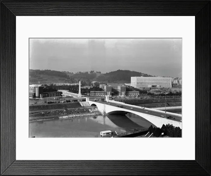 Framed Print : Construction of the Olympic Facilities in Rome Framed Print : Construction of the Olympic Facilities in Rome