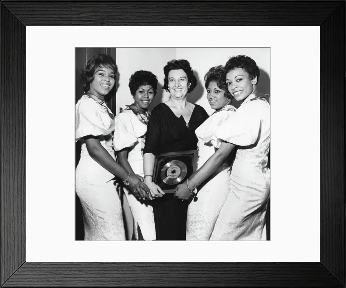 Framed Print : The Shirelles Presented With Gold Record Framed Print : The Shirelles Presented With Gold Record