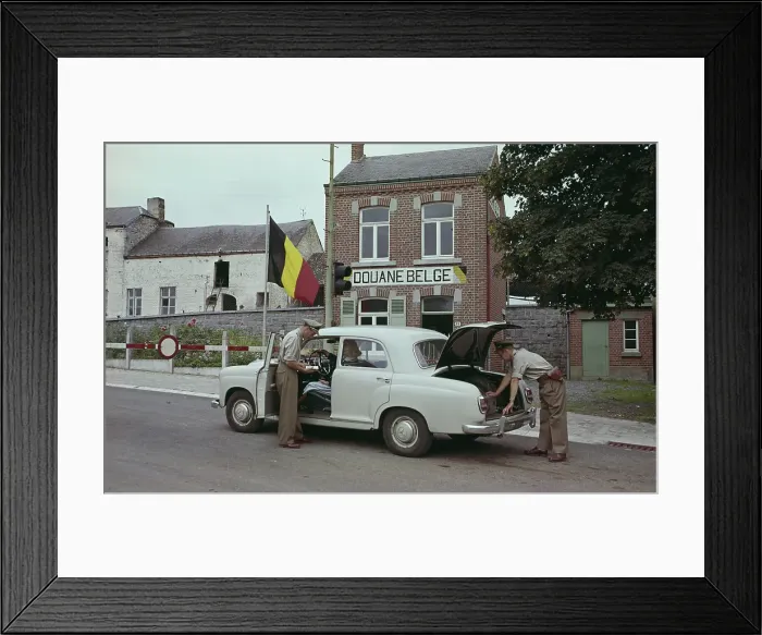 Framed Print : Franco-Belgian Border Checks Framed Print : Franco-Belgian Border Checks