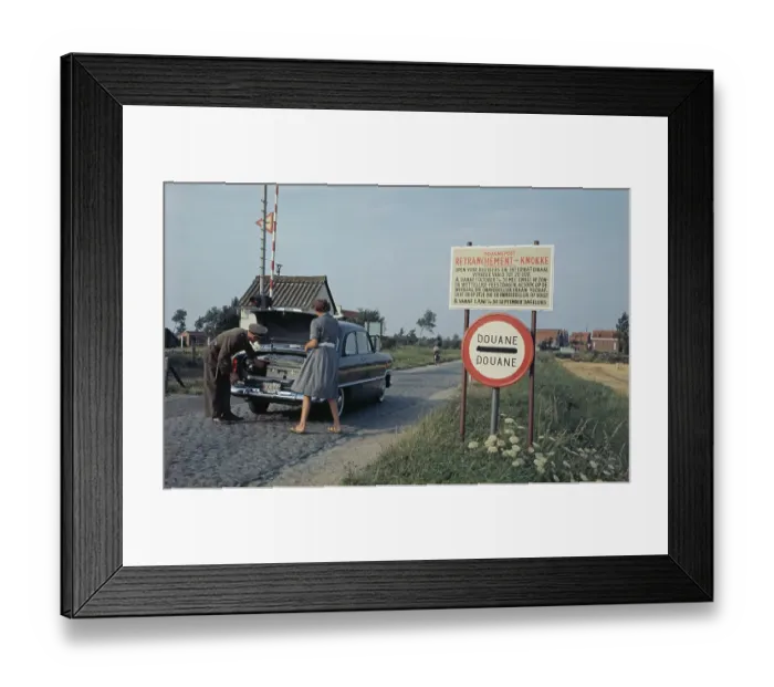 Framed Print : Belgian Customs Checks