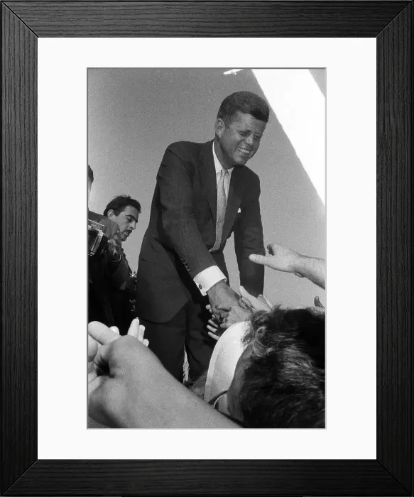 Framed Print : President Kennedy On The Campaign Trail Framed Print : President Kennedy On The Campaign Trail