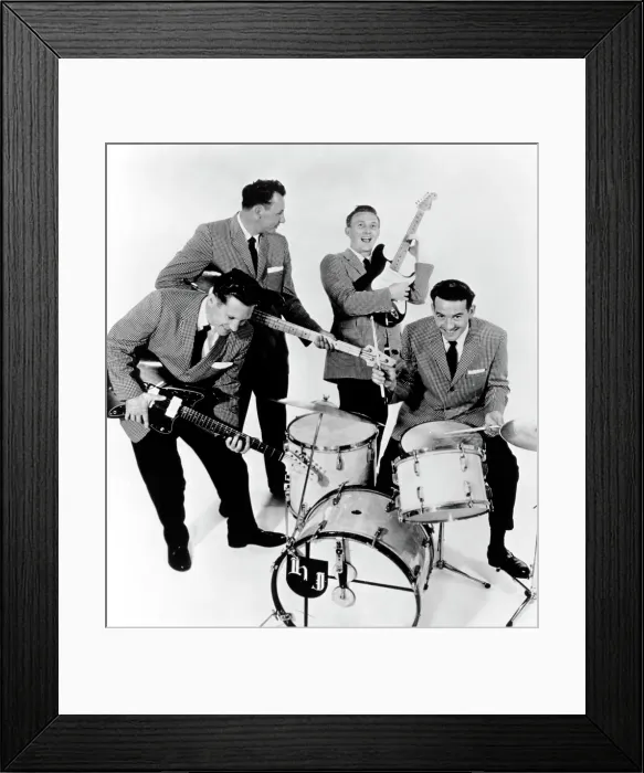 Framed Print : The Ventures With Original Drummer Framed Print : The Ventures With Original Drummer