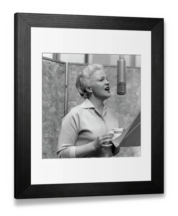 Framed Print : Peggy Lee Recording Framed Print : Peggy Lee Recording