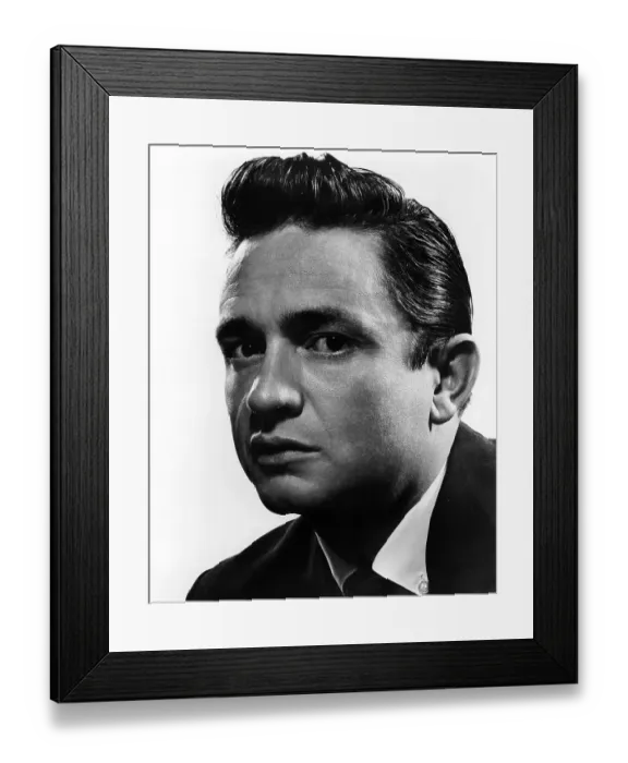 Framed Print : Johnny Cash Columbia Records Headshot