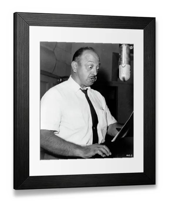 Framed Print : Mel Blanc. LOS ANGELES - CIRCA 1960: Radio and cartoon voice actor Mel Framed Print : Mel Blanc. LOS ANGELES - CIRCA 1960: Radio and cartoon voice actor Mel