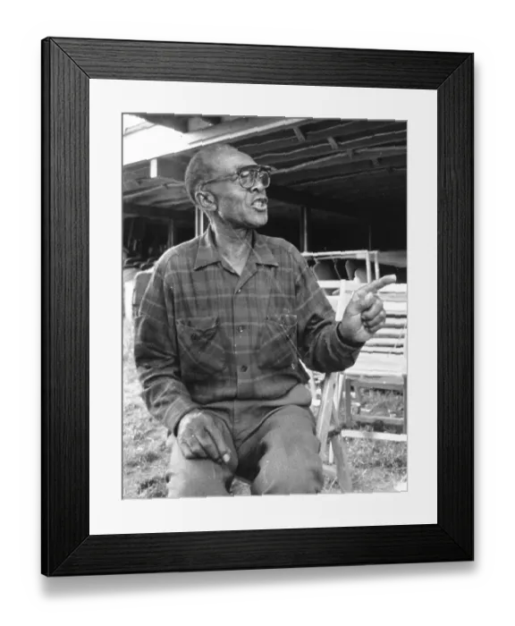 Framed Print : Photo of Jesse Fuller Framed Print : Photo of Jesse Fuller