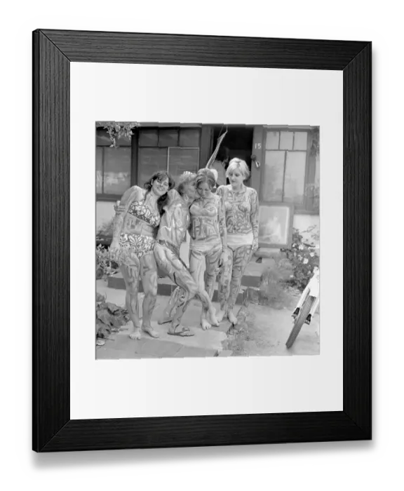 Framed Print : Photo of Hippies