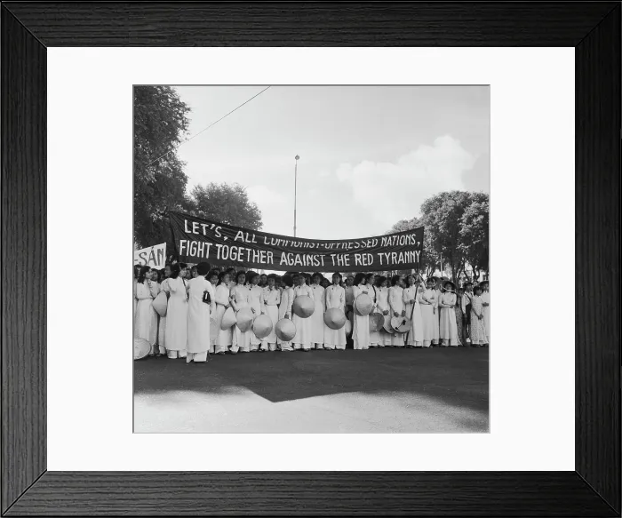 Framed Print : Anti-Communist Demo In Saigon Framed Print : Anti-Communist Demo In Saigon