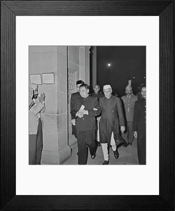 Framed Print : Zhou Enlai Visits India Framed Print : Zhou Enlai Visits India