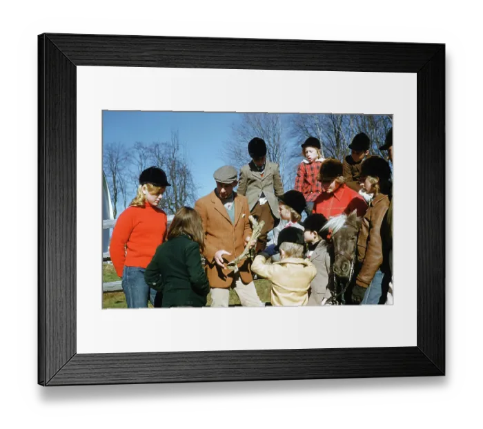 Framed Print : Veterinarian teaches horse anatomy Framed Print : Veterinarian teaches horse anatomy