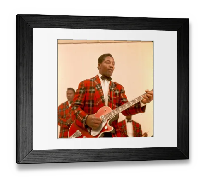 Framed Print : Bo Diddley Portrait With His Band Framed Print : Bo Diddley Portrait With His Band