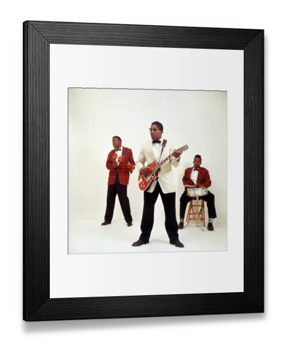 Framed Print : Bo Diddley Portrait With His Band Framed Print : Bo Diddley Portrait With His Band
