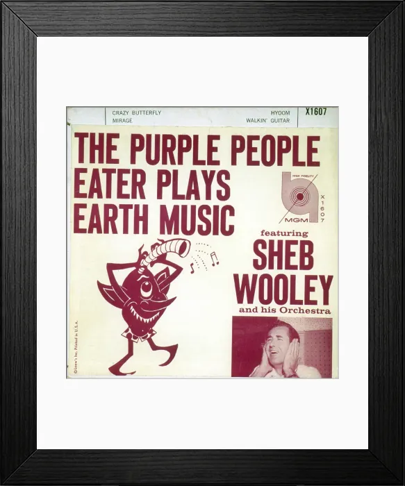Framed Print : Sheb Wooley Purple People Eater Album Cover Framed Print : Sheb Wooley Purple People Eater Album Cover