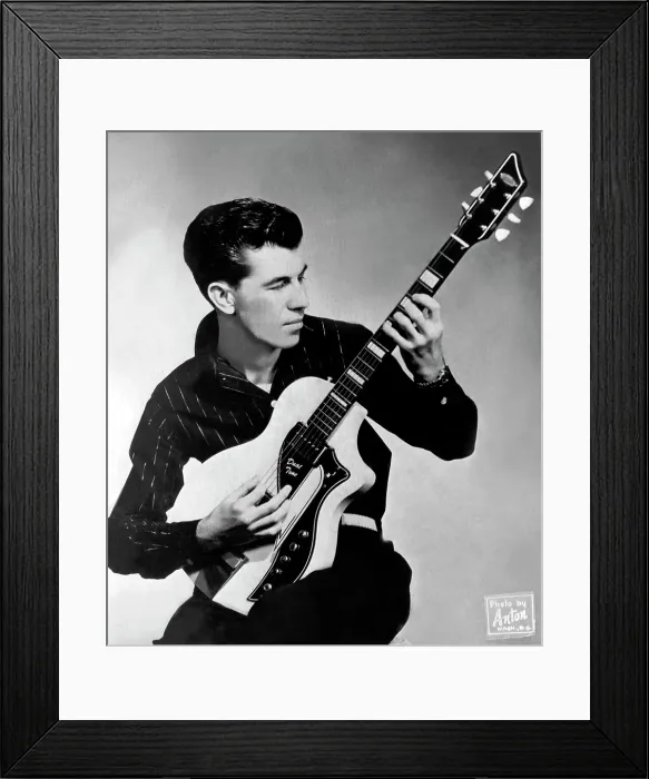 Framed Print : Link Wray Portrait With Guitar Framed Print : Link Wray Portrait With Guitar