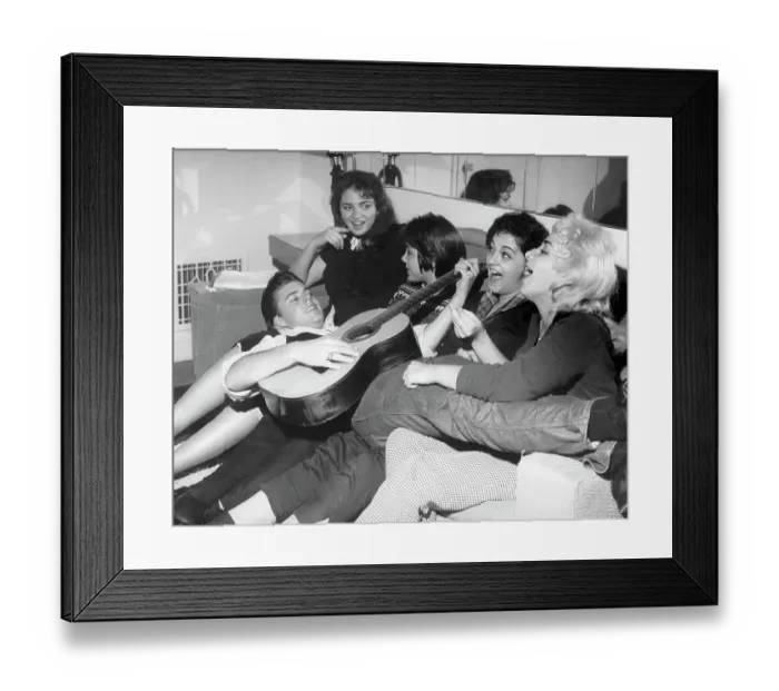 Framed Print : Ricky Nelson On Fans Laps