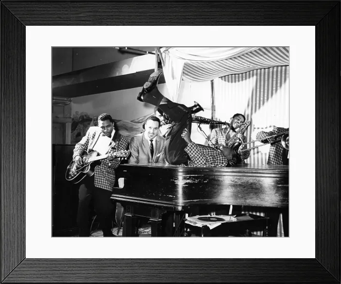 Framed Print : Johnny Otis Orchestra Performing Framed Print : Johnny Otis Orchestra Performing