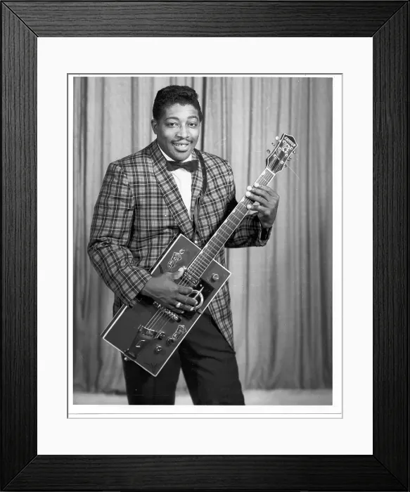 Framed Print : Bo Diddley Portrait With His Git Box Framed Print : Bo Diddley Portrait With His Git Box
