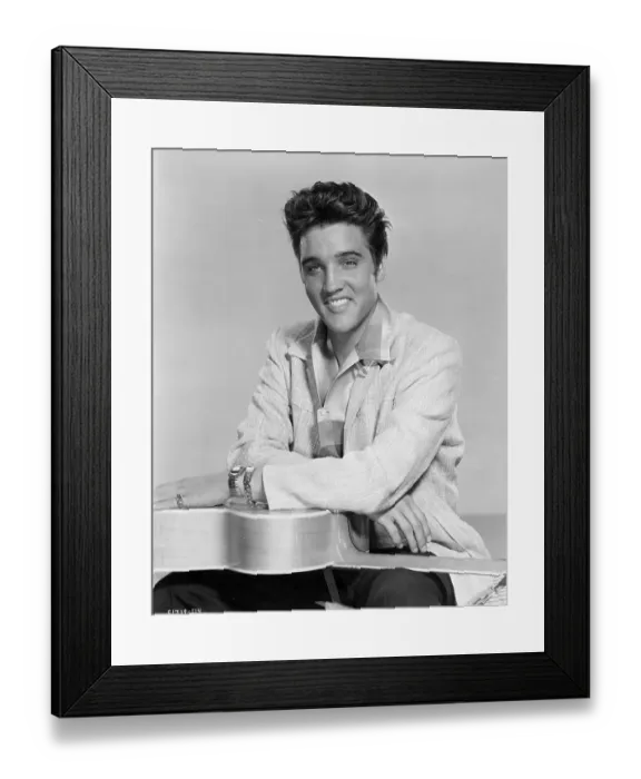 Framed Print : Elvis Presley with his guitar Framed Print : Elvis Presley with his guitar