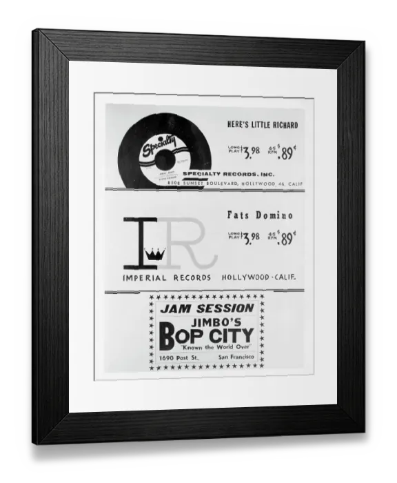Framed Print : Little Richard Advertisement Framed Print : Little Richard Advertisement