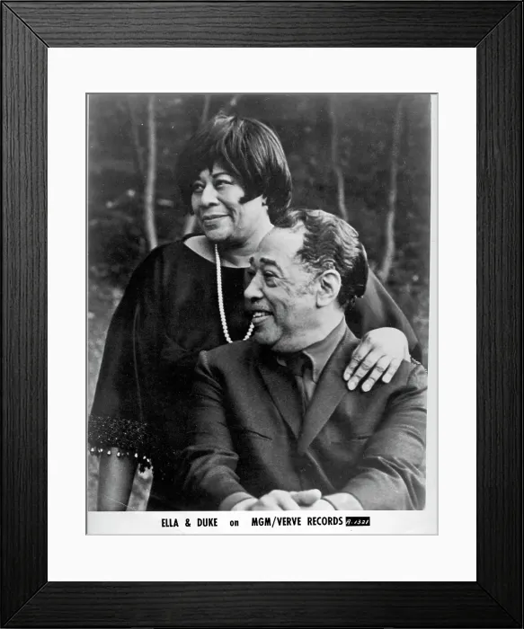 Framed Print : Duke Ellington & Ella Fitzgerald Portrait Framed Print : Duke Ellington & Ella Fitzgerald Portrait