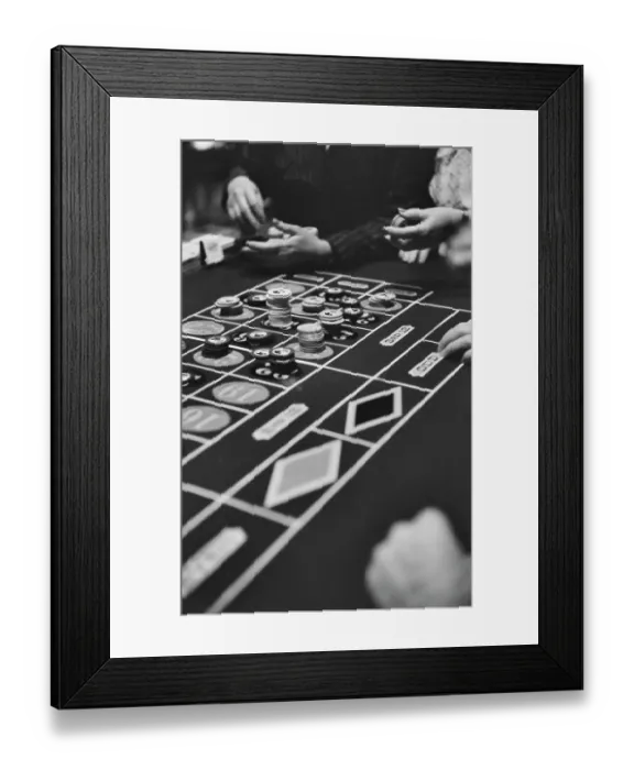 Framed Print : Gamblers In Las Vegas