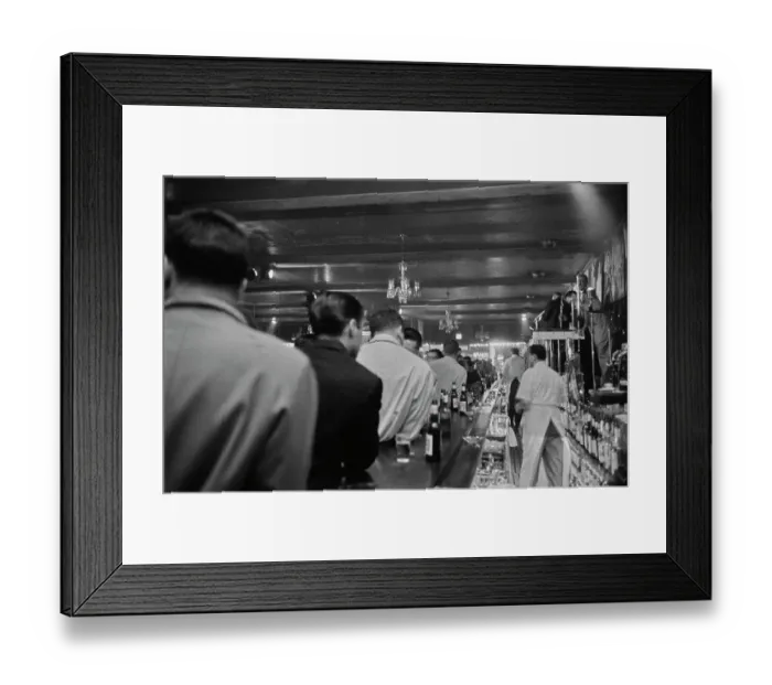 Framed Print : New York City Bar, 1955 Framed Print : New York City Bar, 1955