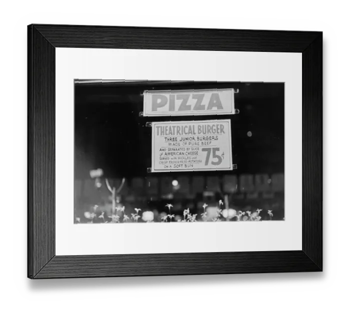 Framed Print : Theatrical Burger, New York City Framed Print : Theatrical Burger, New York City