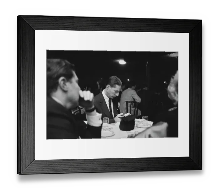 Framed Print : Leonard Feather At Birdland, 1955 Framed Print : Leonard Feather At Birdland, 1955