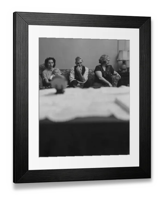 Framed Print : Family Watching TV Framed Print : Family Watching TV
