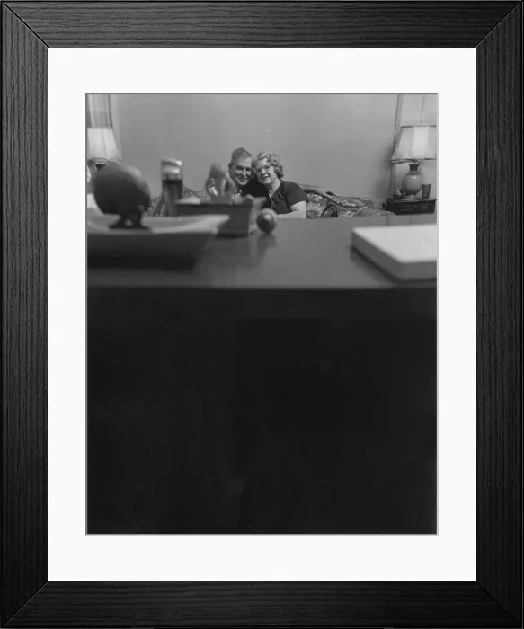 Framed Print : Couple Watching TV Framed Print : Couple Watching TV