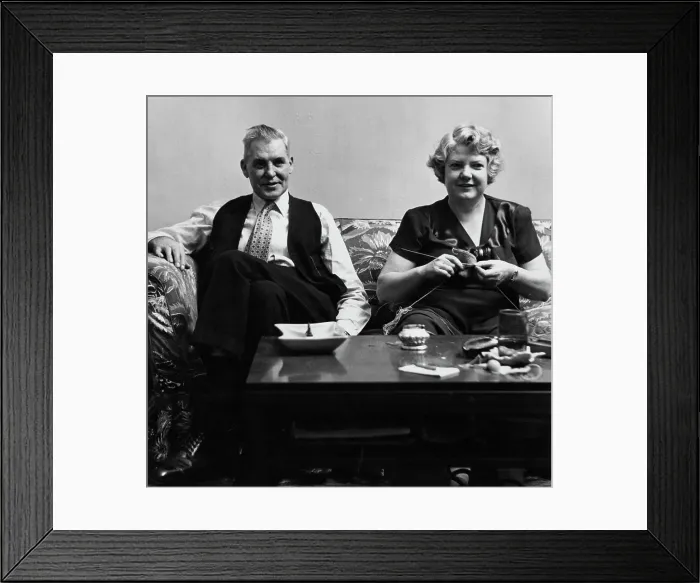 Framed Print : Couple Watching TV Framed Print : Couple Watching TV
