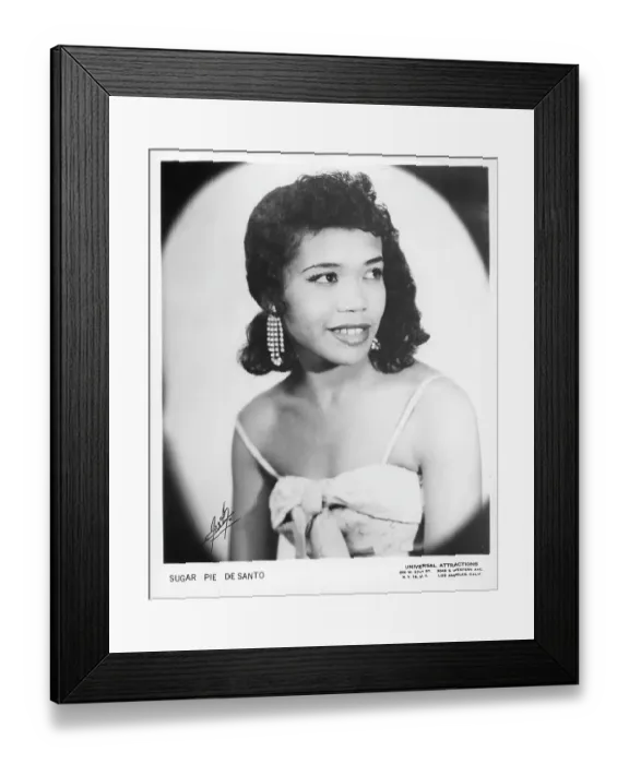 Framed Print : Sugar Pie Desanto Portrait Framed Print : Sugar Pie Desanto Portrait
