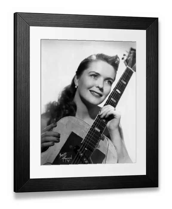 Framed Print : Mary Ford Holding A Guitar Framed Print : Mary Ford Holding A Guitar