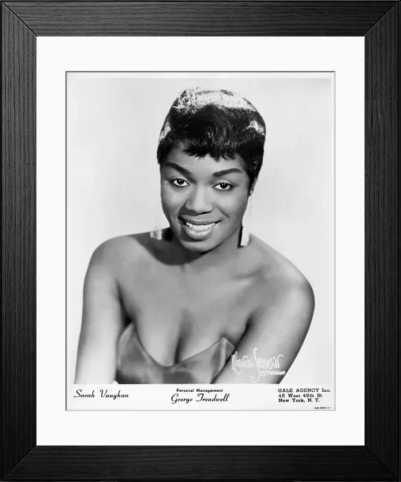 Framed Print : Sarah Vaughan Framed Print : Sarah Vaughan