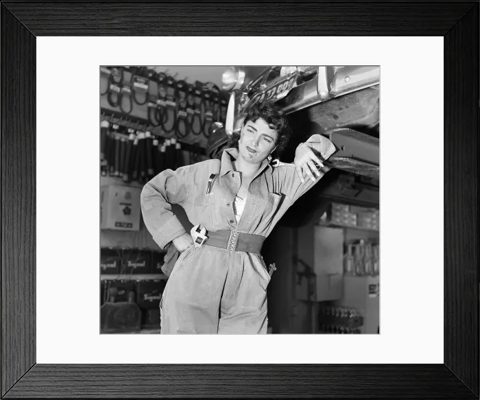 Framed Print : Gas Station Girl Framed Print : Gas Station Girl