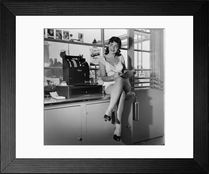 Framed Print : Gas Station Girl Framed Print : Gas Station Girl