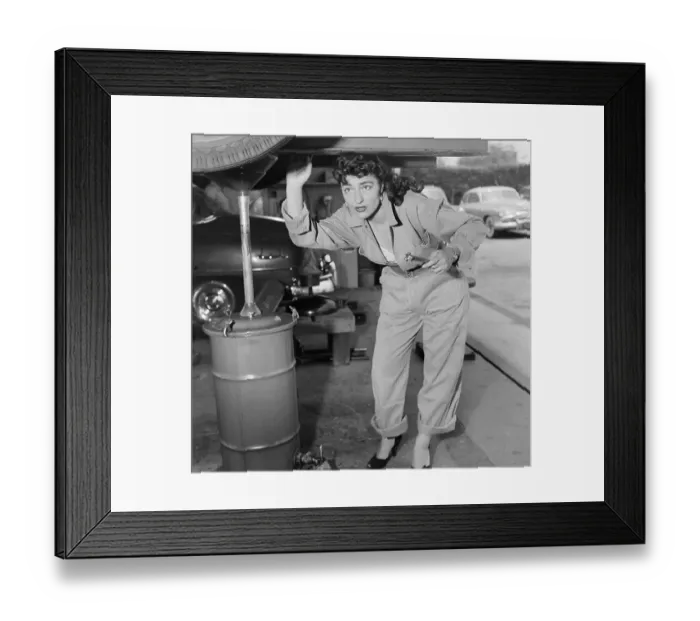 Framed Print : Gas Station Girl Framed Print : Gas Station Girl