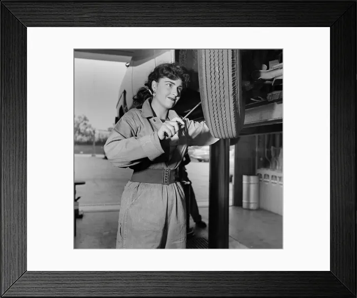 Framed Print : Gas Station Girl Framed Print : Gas Station Girl