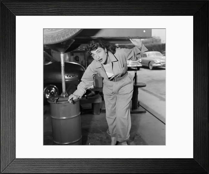 Framed Print : Gas Station Girl Framed Print : Gas Station Girl