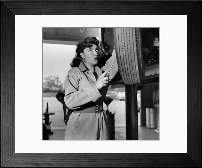 Framed Print : Gas Station Girl Framed Print : Gas Station Girl