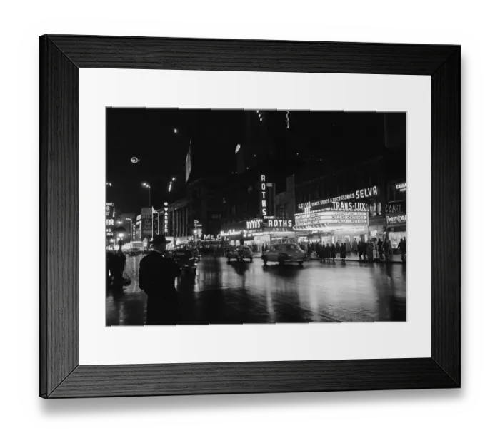 Framed Print : Broadway In 1952 Framed Print : Broadway In 1952