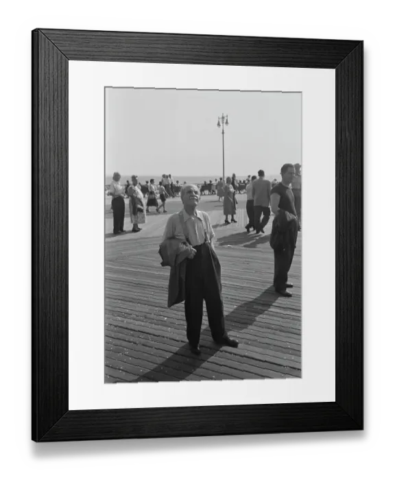 Framed Print : Coney Island Boardwalk Framed Print : Coney Island Boardwalk