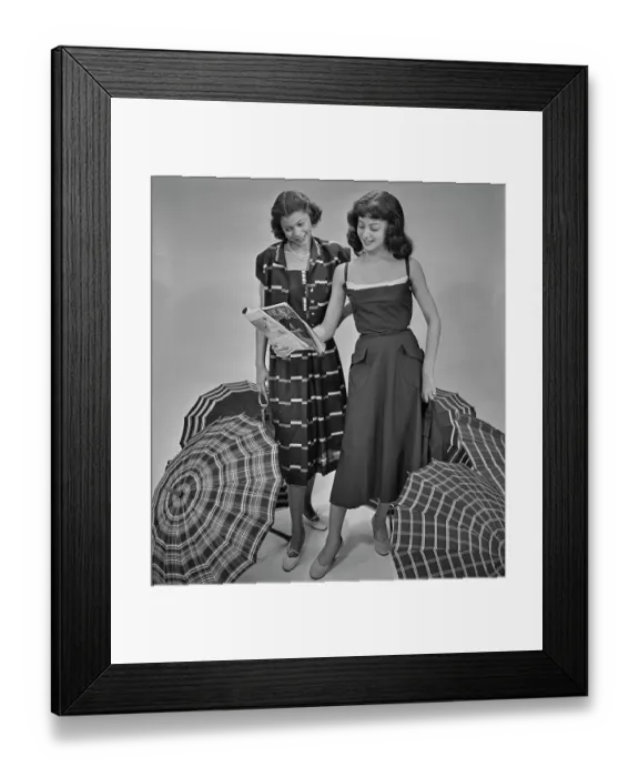 Framed Print : Ebony Magazine Fashion Shoot, 1951