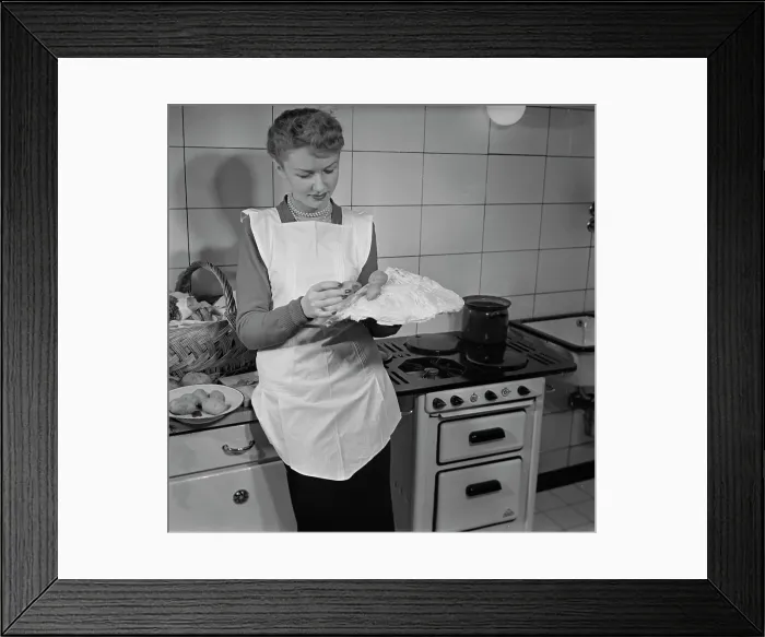 Framed Print : The Lady Makes Vegetable Hats Framed Print : The Lady Makes Vegetable Hats