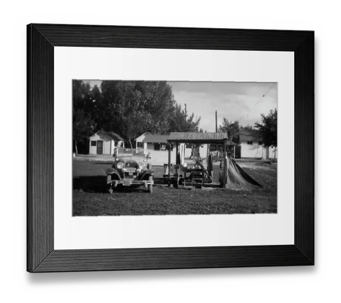 Framed Print : 1920s Gas Station