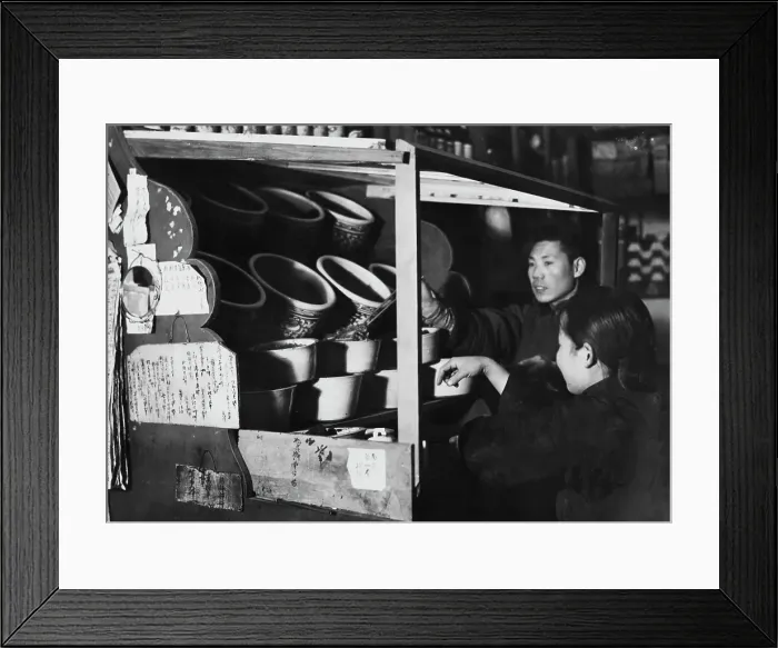 Framed Print : Shopping in China, 1930s Framed Print : Shopping in China, 1930s