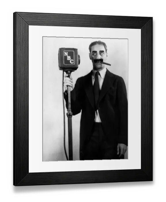 Framed Print : Groucho Marx On The Radio Framed Print : Groucho Marx On The Radio