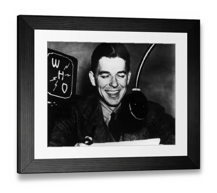 Framed Print : Reagan On WHO Radio Framed Print : Reagan On WHO Radio