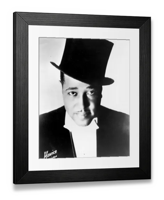 Framed Print : Duke Ellington Portrait With Top Hap Framed Print : Duke Ellington Portrait With Top Hap